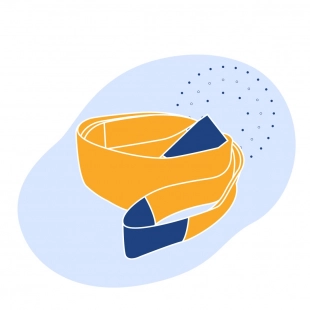 Строп двухпетлевой текстильный оранжевый 10 т 5 м