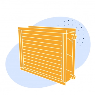 Калорифер водяной 83.2 кВт±8% 4000 м3/ч 19.42 м2±1.5%