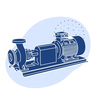 Горизонтальный центробежный насос 2Д 2000-21 75 кВт правое вращение