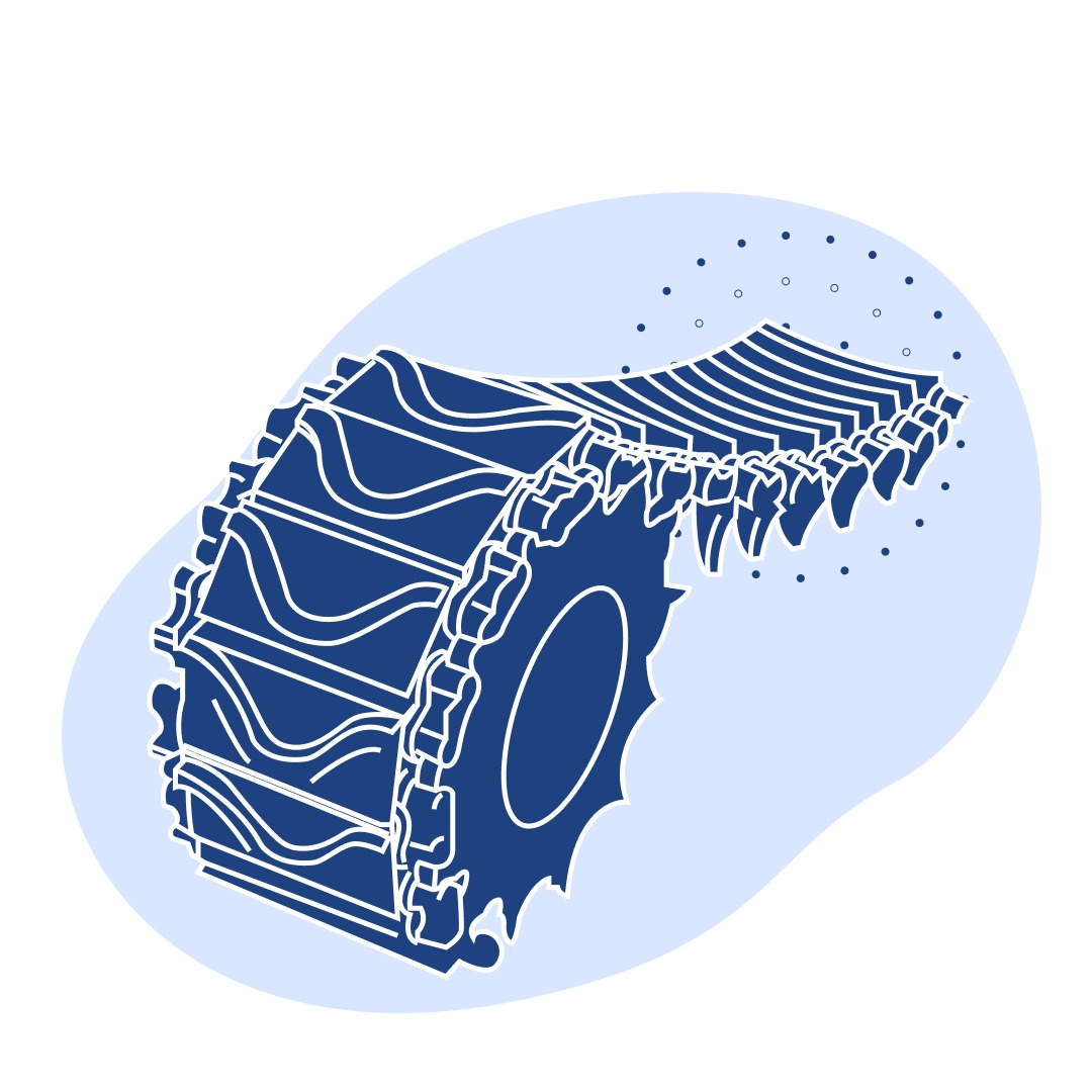 Металлический трак МТЛБ 234101 9 кг